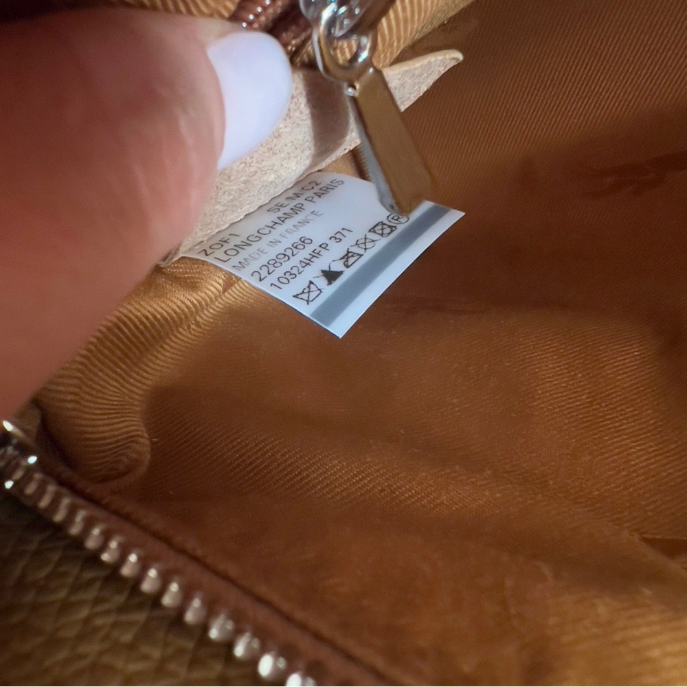 NWOT Longchamp Le Roseau M Leather Shoulder Bag in Walnut Brown - Picture 13 of 13